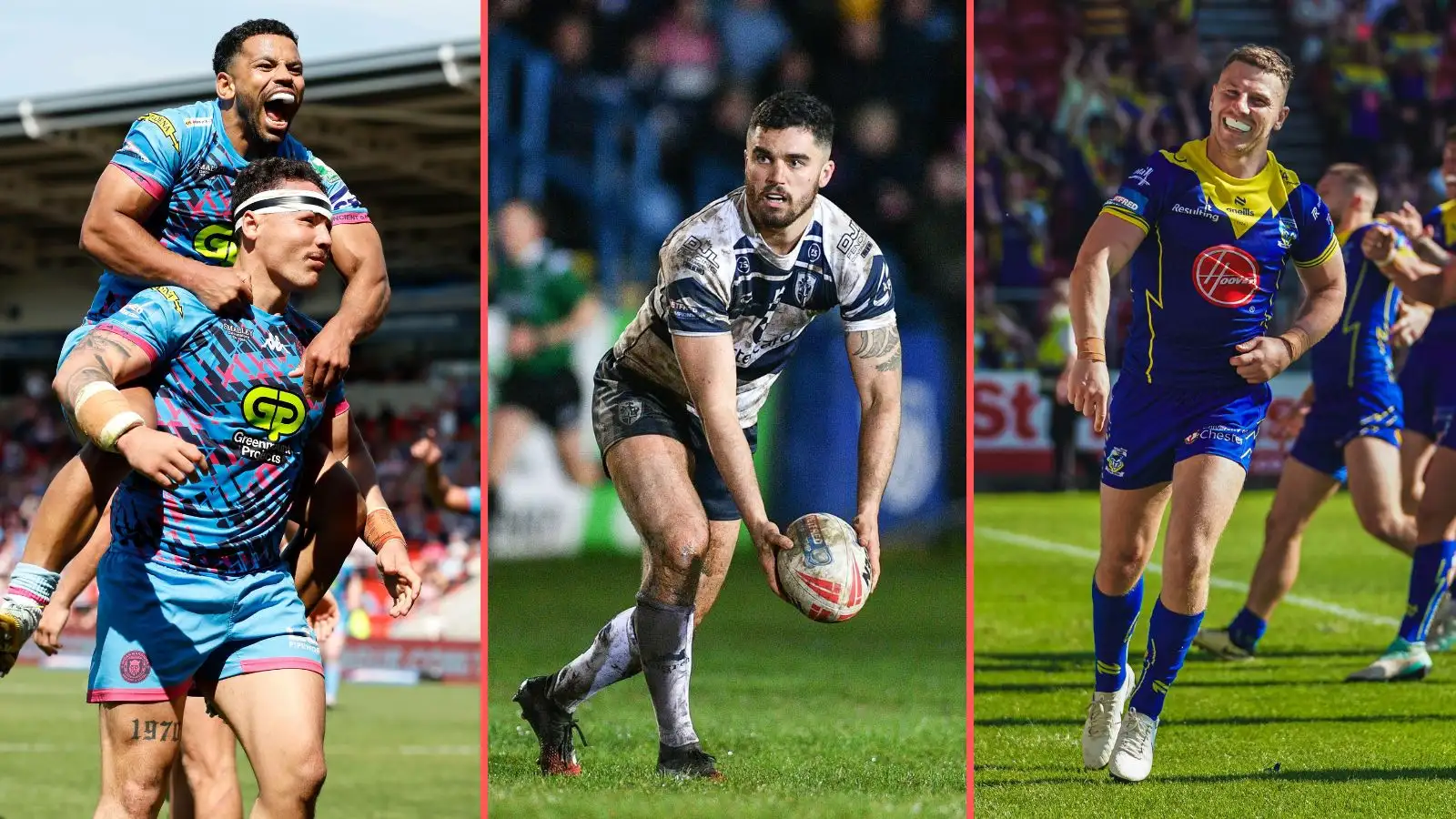 Wigan Warriors, Featherstone Rovers, Warrington Wolves