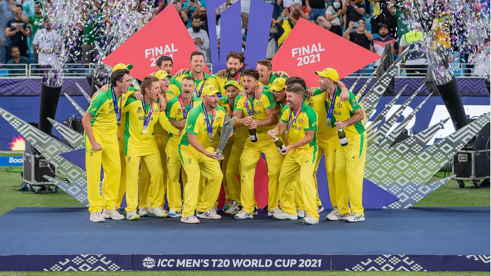 Australia celebrate winning 2021 T20 World Cup