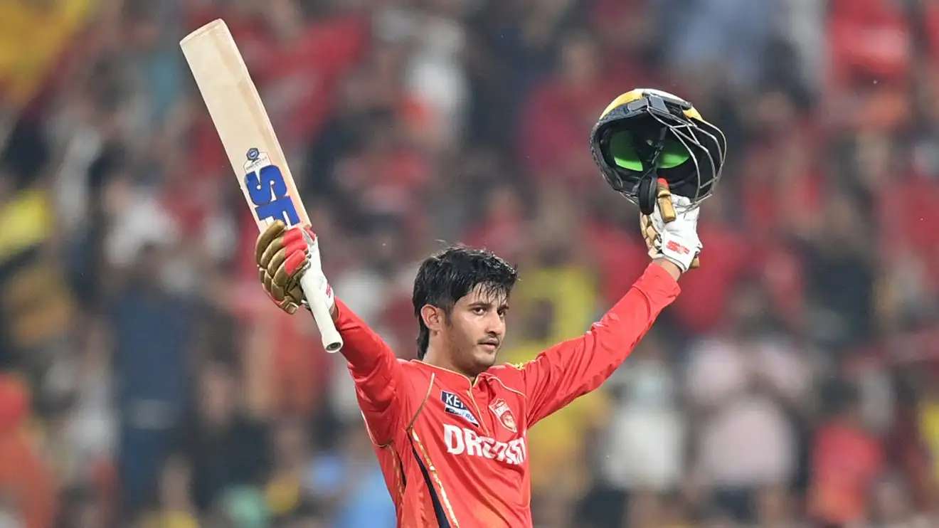 Priyansh Arya celebrates