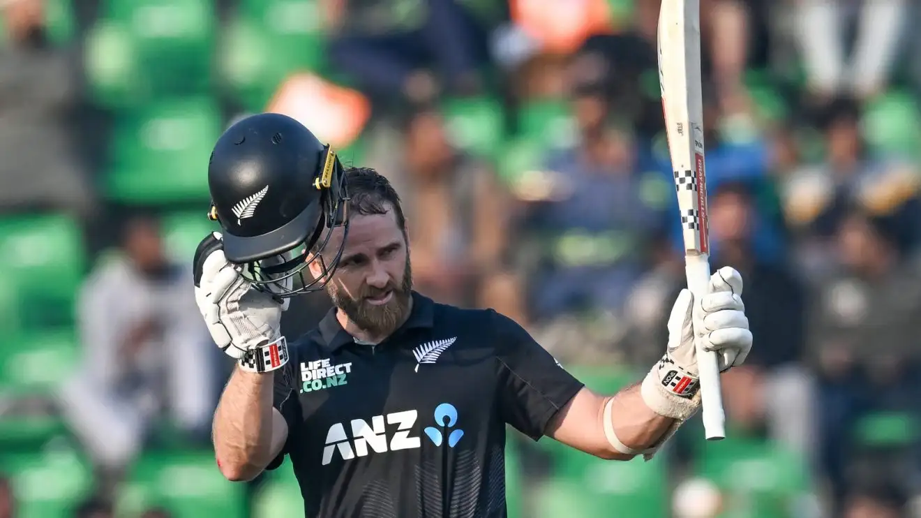 Kane Williamson bats in ODI cricket