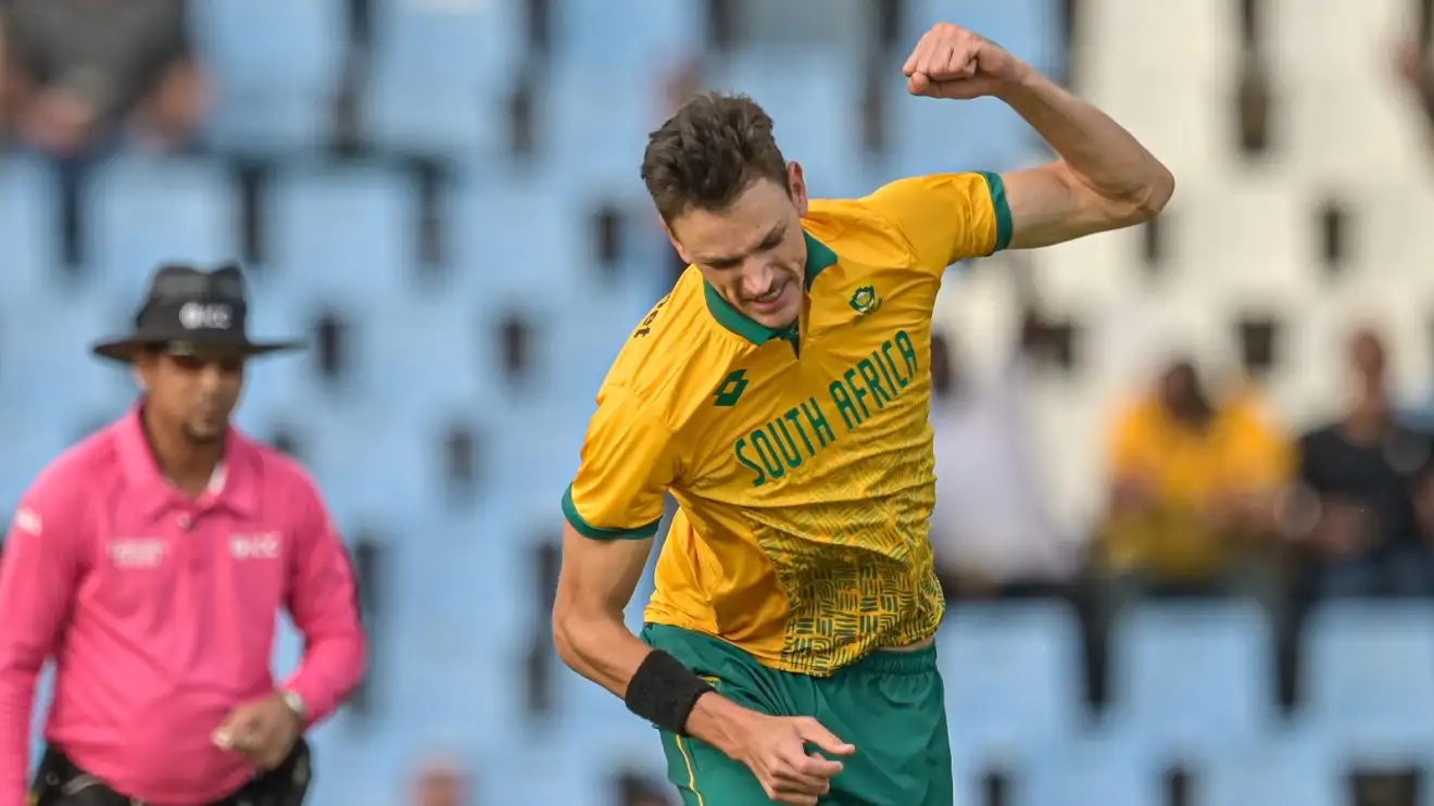 Marco Jansen plays cricket for South Africa
