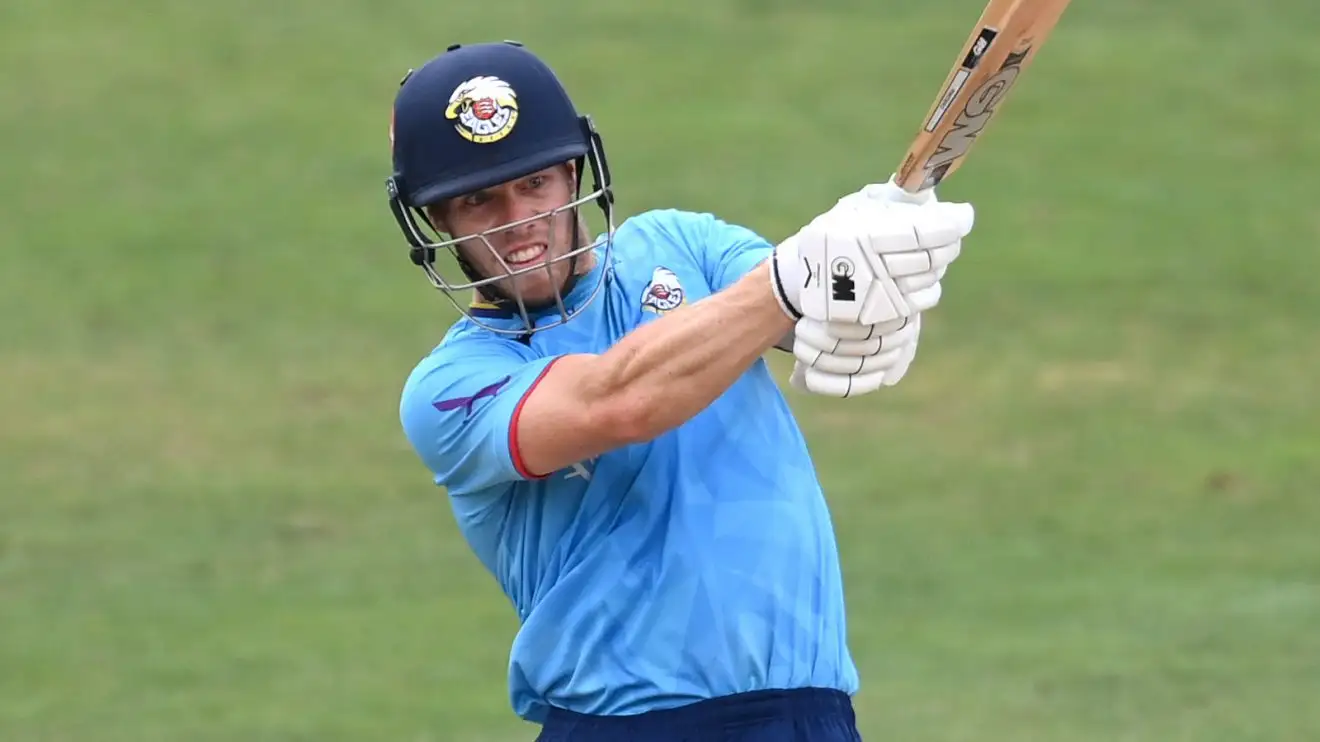 Tom Westley plays a shot in cricket