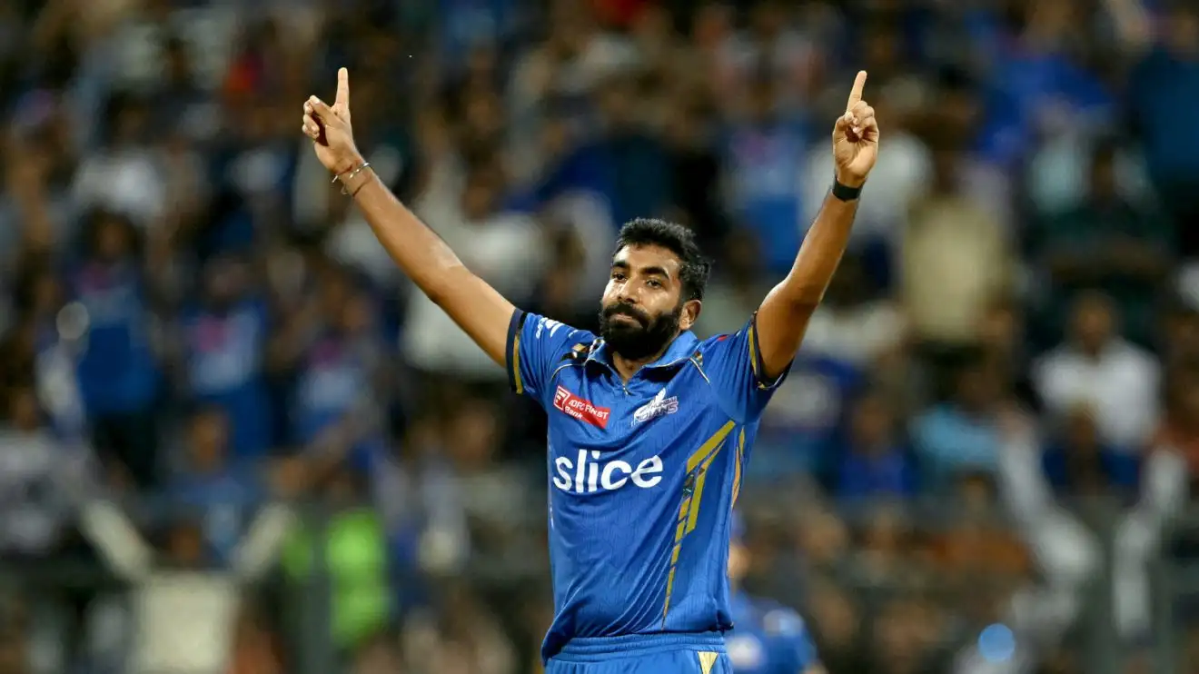 Jasprit Bumrah celebrates