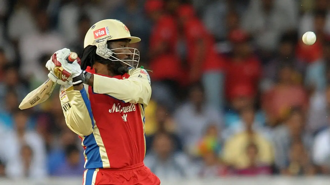Chris Gayle hits in the IPL