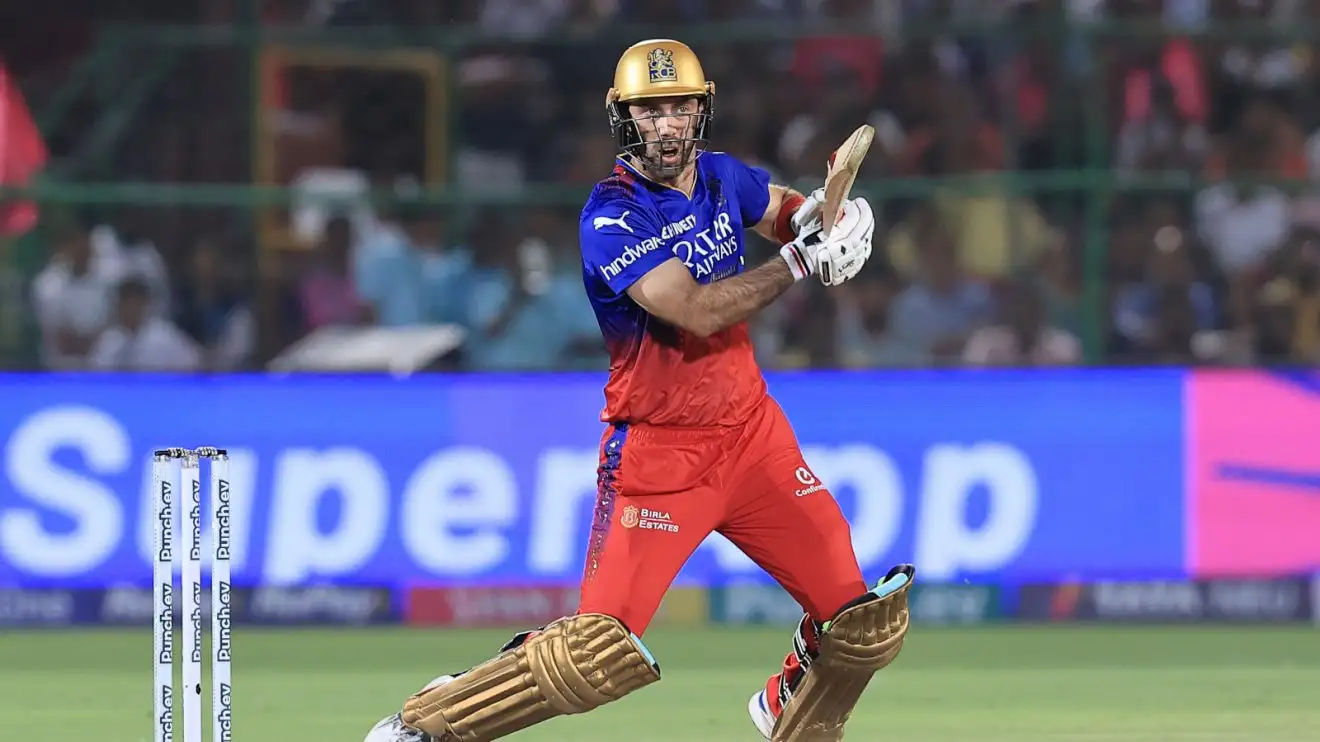 Glenn Maxwell bats in IPL