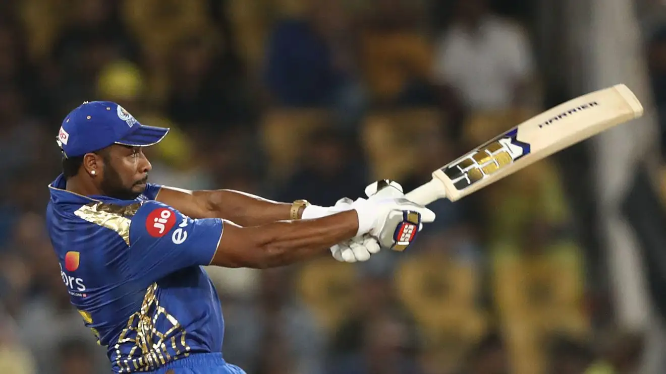 Kieron Pollard bats in IPL