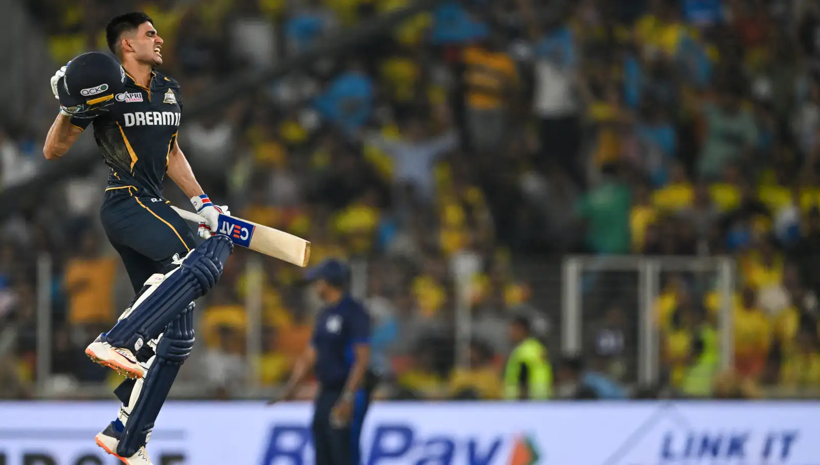 Shubman Gill jumps