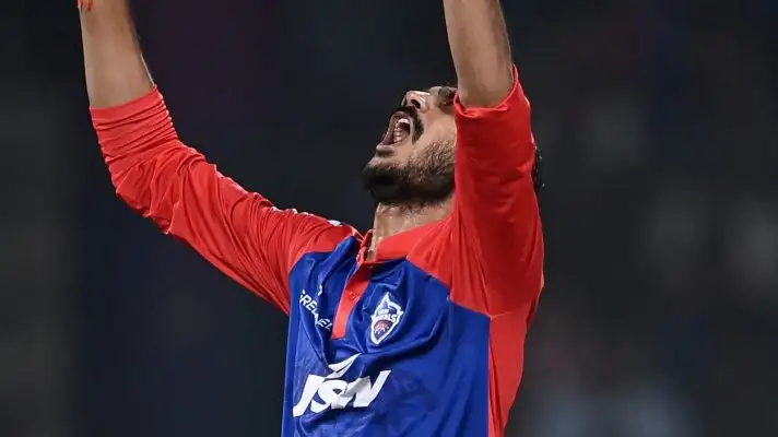Axar Patel celebrates