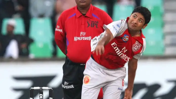 Piyush Chawla bowls in IPL