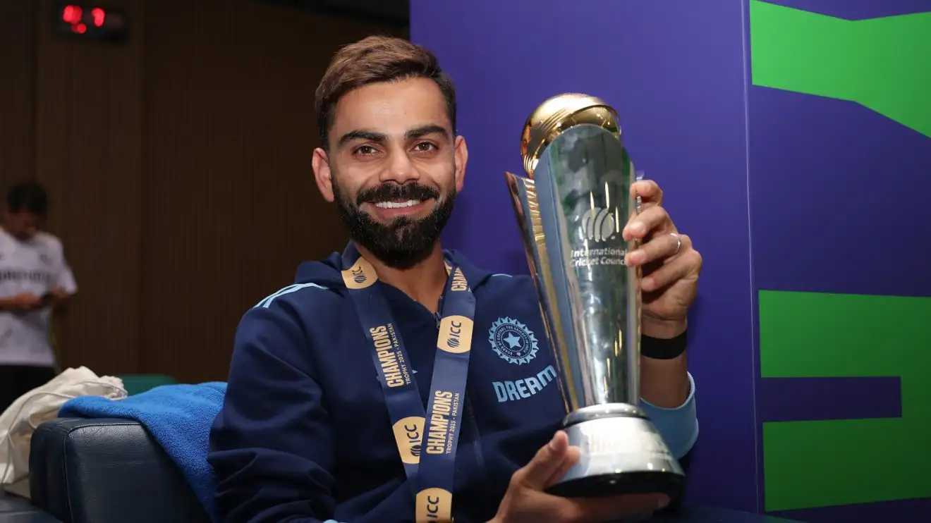 Virat Kohli smiles