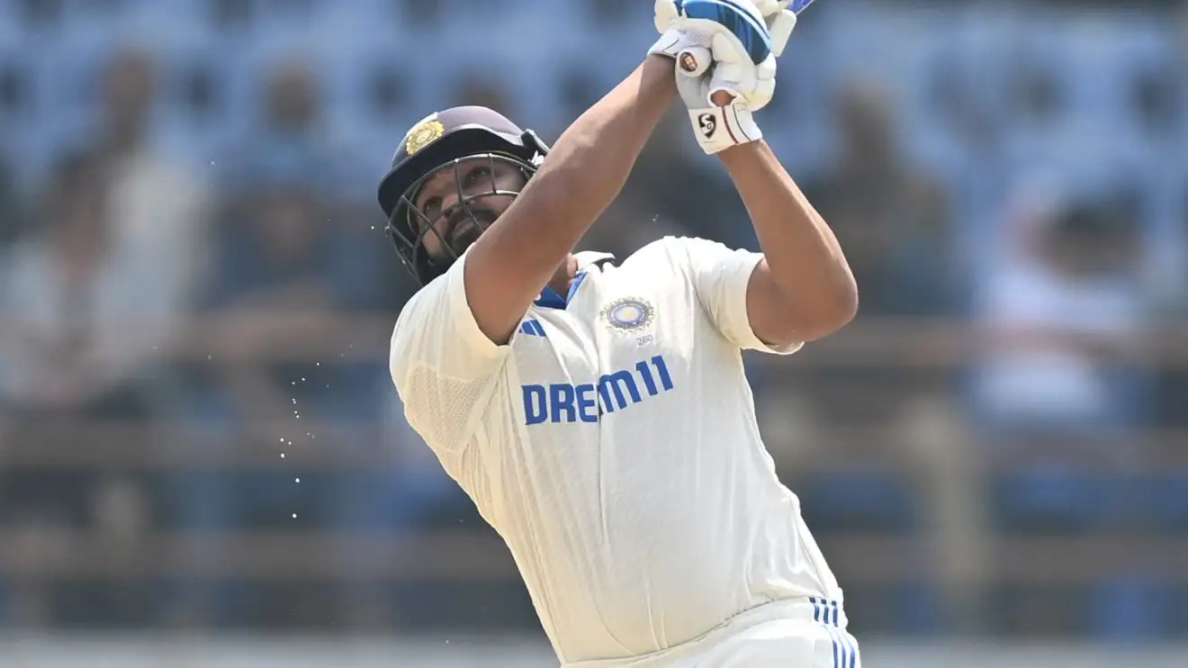 Rohit Sharma bats
