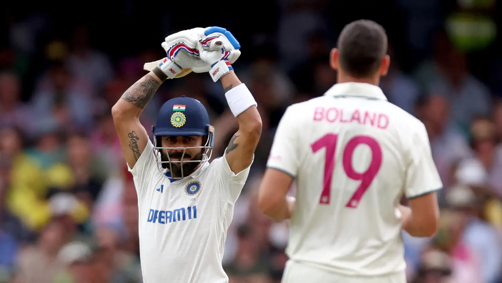 Virat Kohli bats