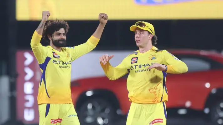 Ravindra Jadeja celebrates