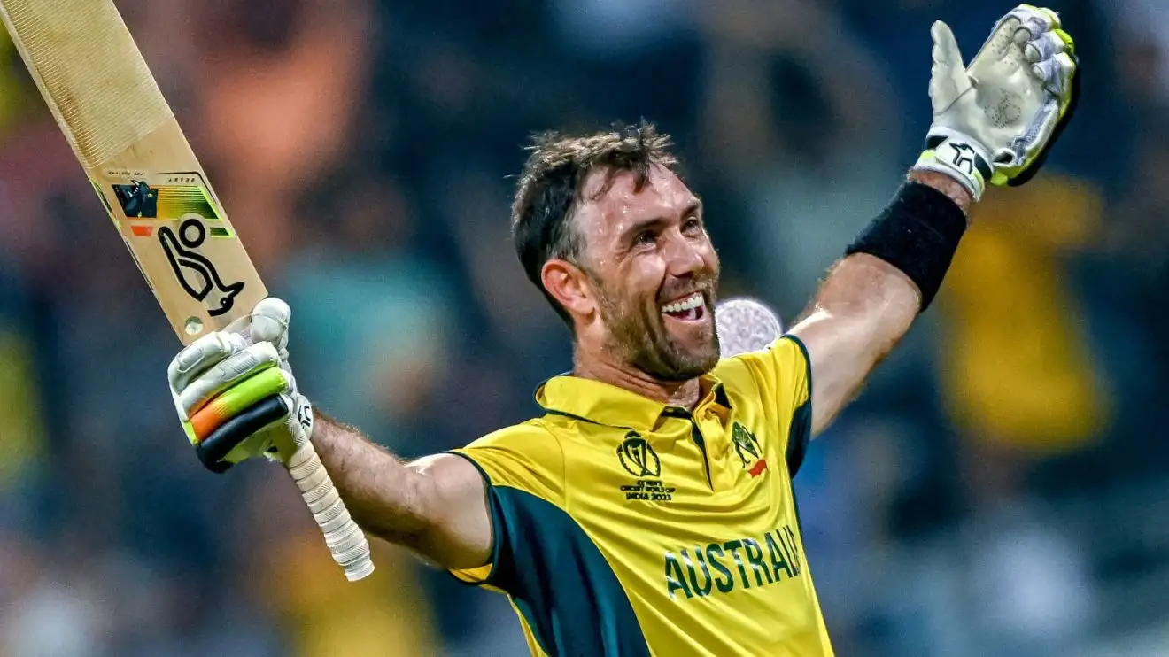 Glenn Maxwell raises bat