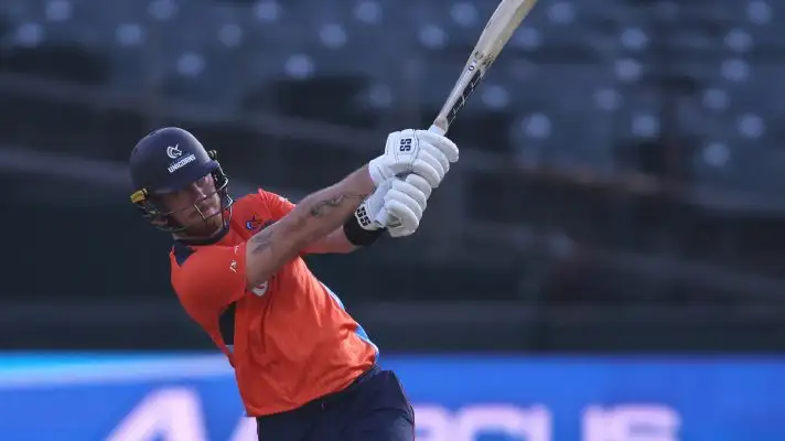 Finn Allen bats in MLC