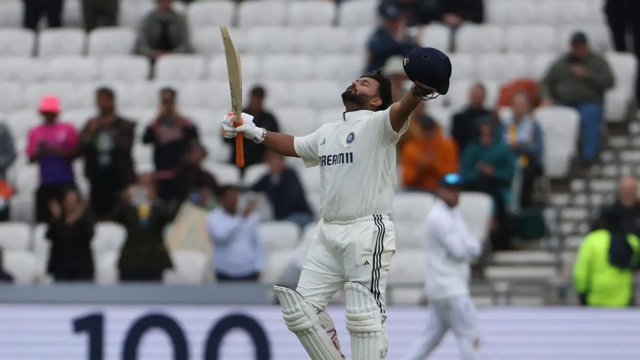 Rishabh Pant celebrates