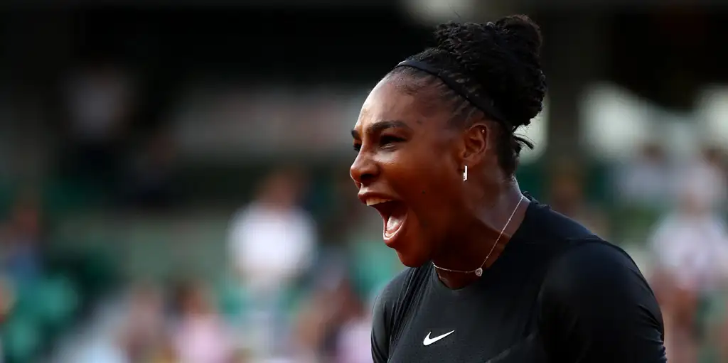 Serena Williams reacts