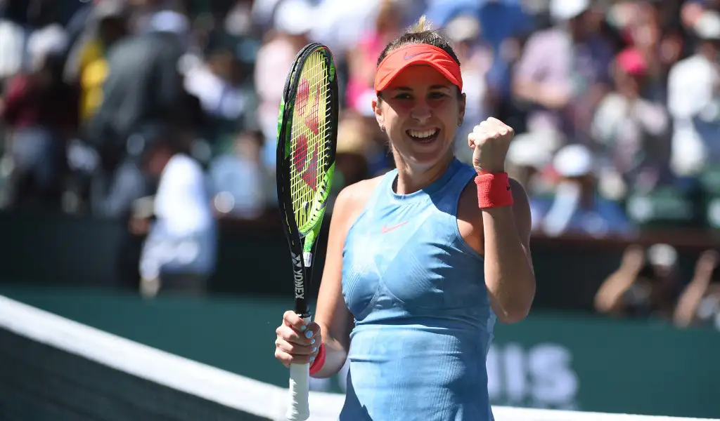 Belinda Bencic fist pump