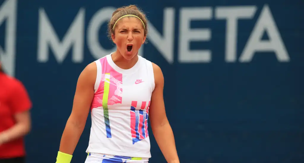 Sara Errani shouting