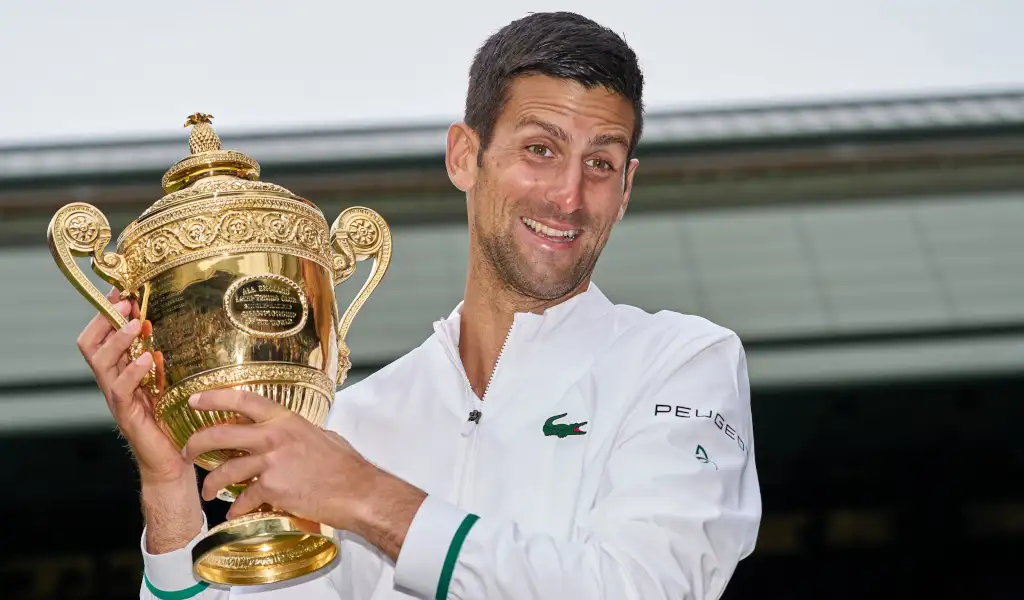 A joyful Novak Djokovic