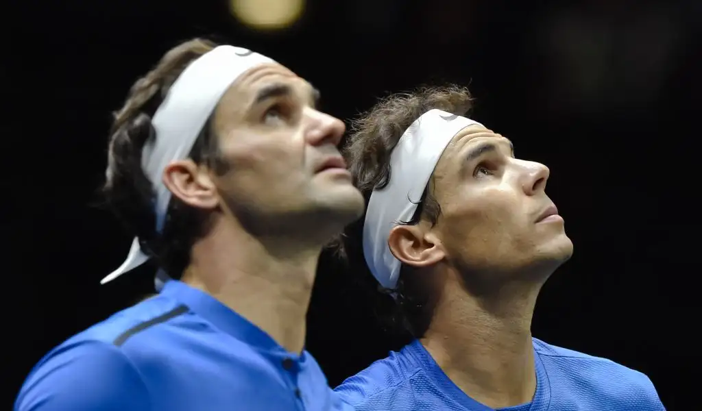 Roger Federer and Rafael Nadal at the Laver Cup