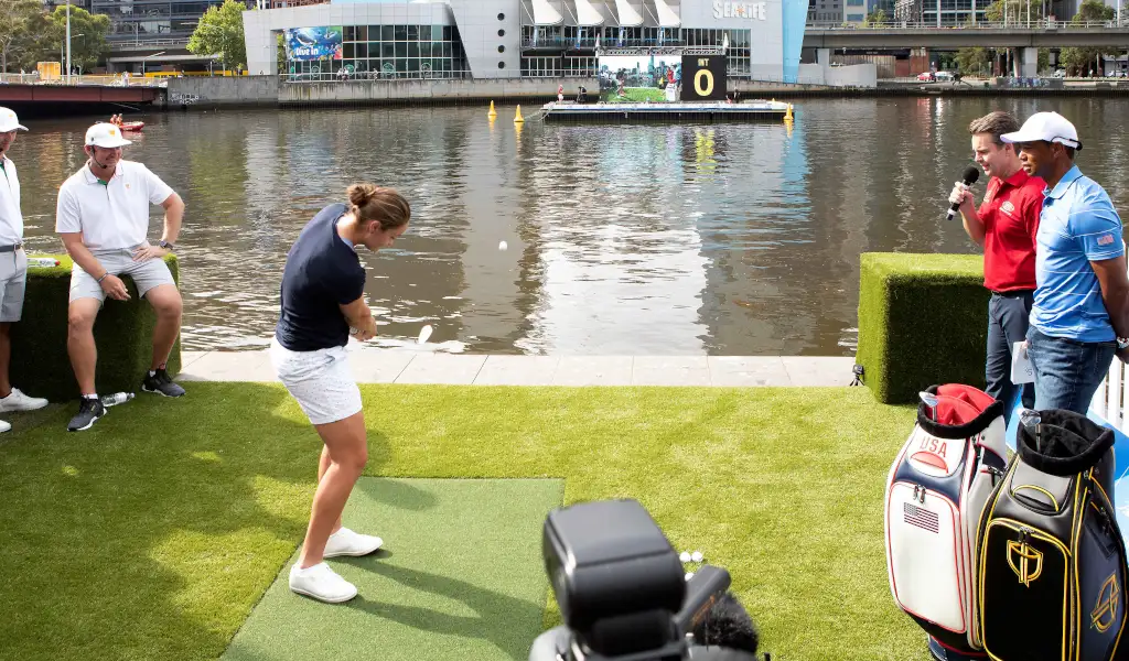 Ashleigh Barty tees off