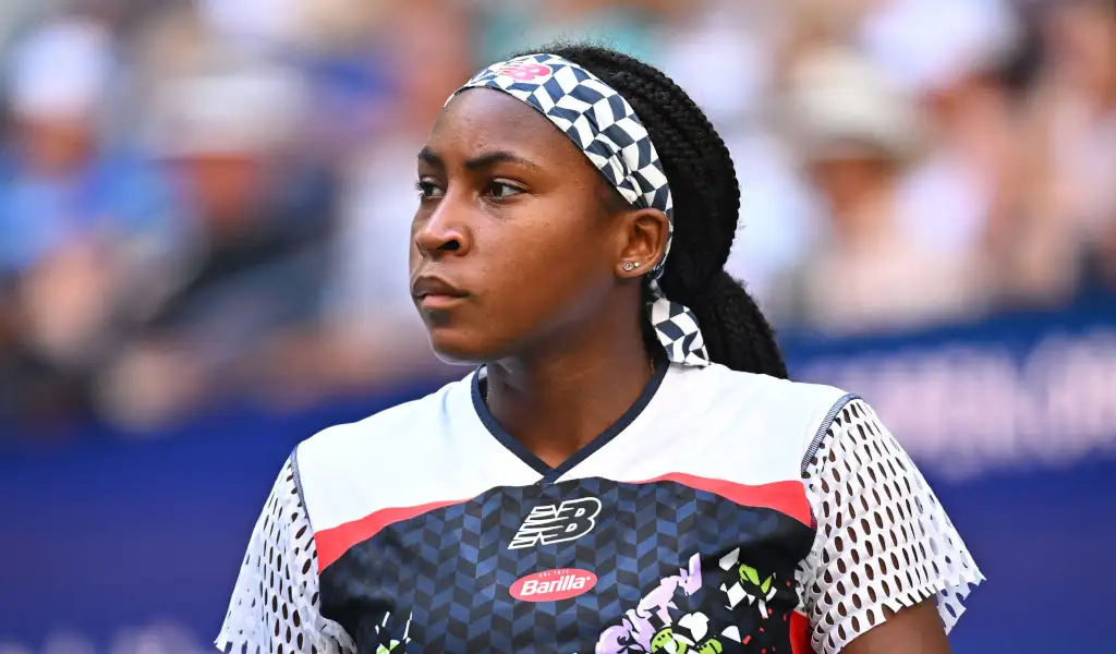Coco Gauff in action