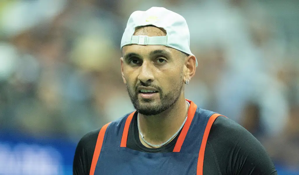 Nick Kyrgios in action