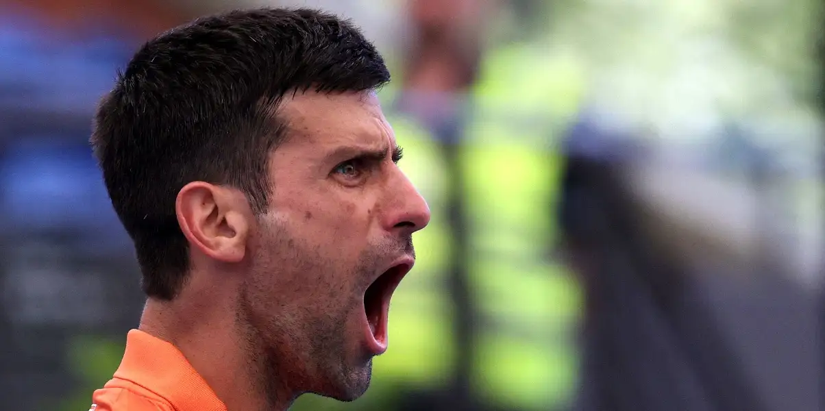 Novak Djokovic in action