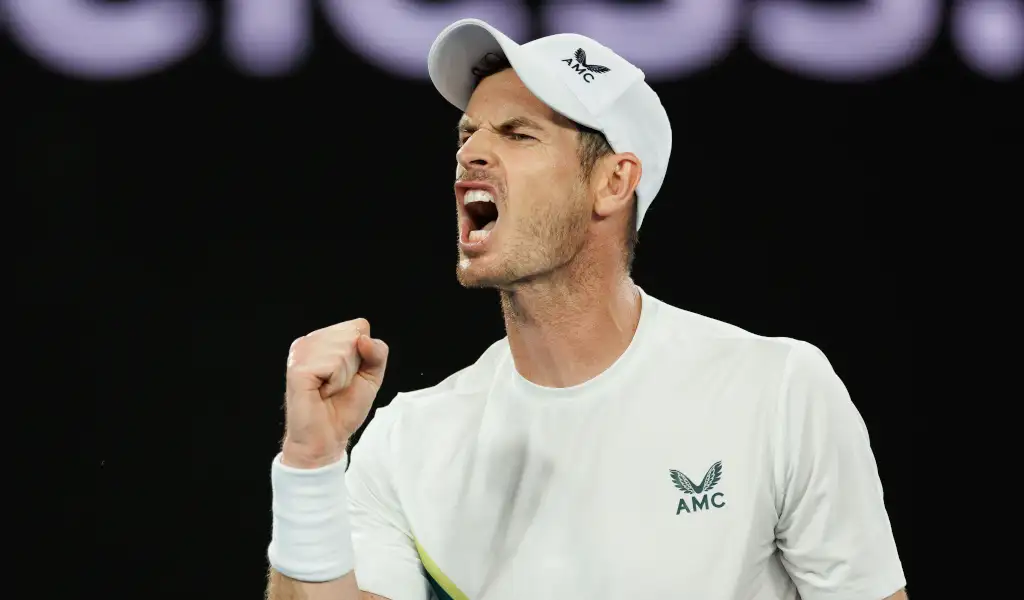 Andy Murray in action