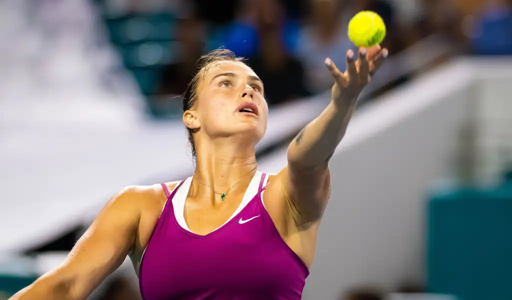 Aryna Sabalenka during a match