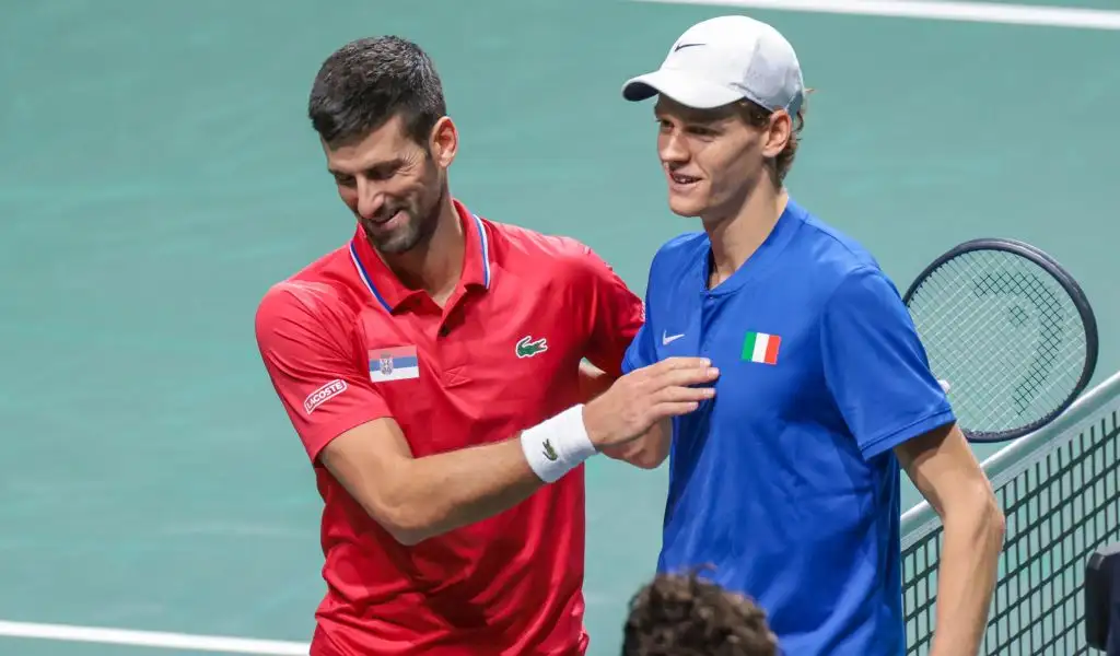 Novak Djokovic was beaten by Jannik Sinner at the 2023 Davis Cup Finals