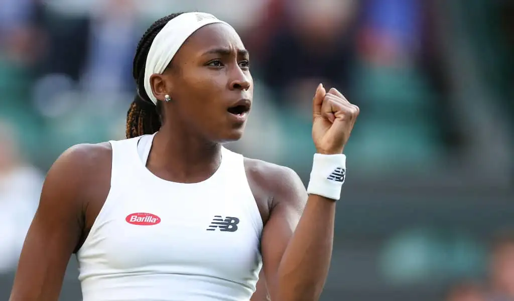 Coco Gauff at Wimbledon in 2023