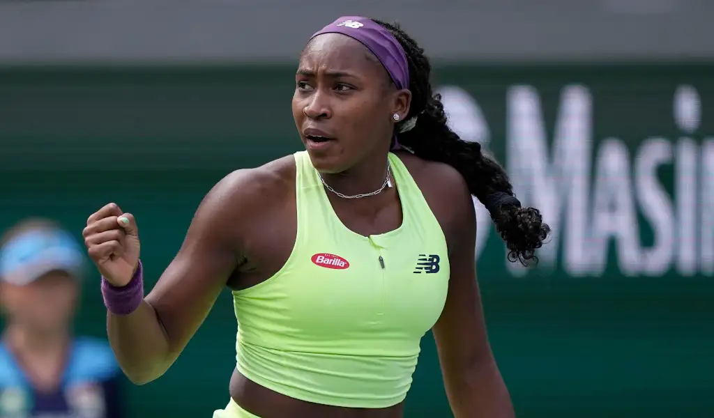 Coco Gauff in action