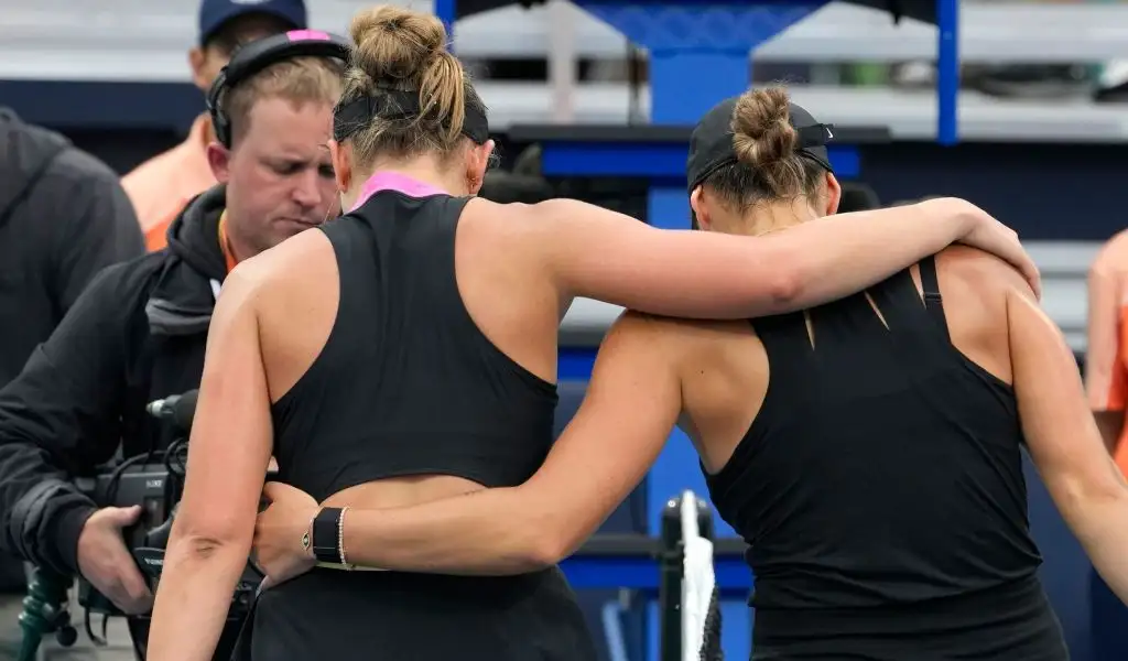 Paula Badosa and Aryna Sabalenka shared an embrace in Miami