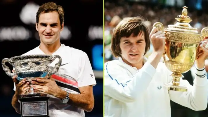 Roger Federer and Jimmy Connors