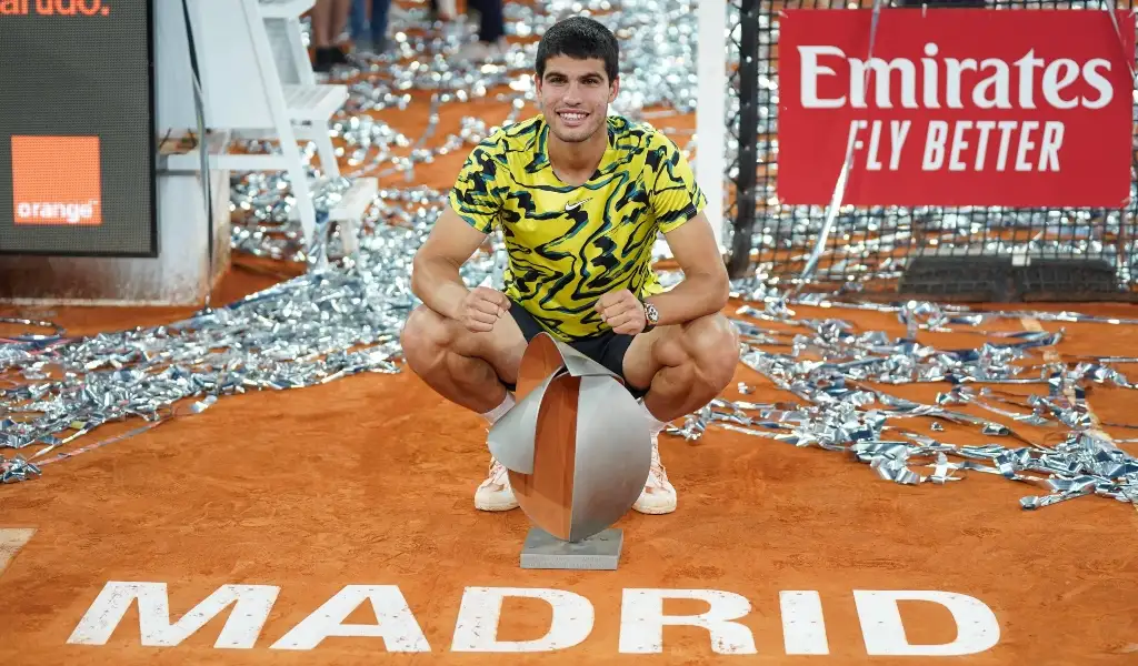 No man won more matches on clay that Carlos Alcaraz last year