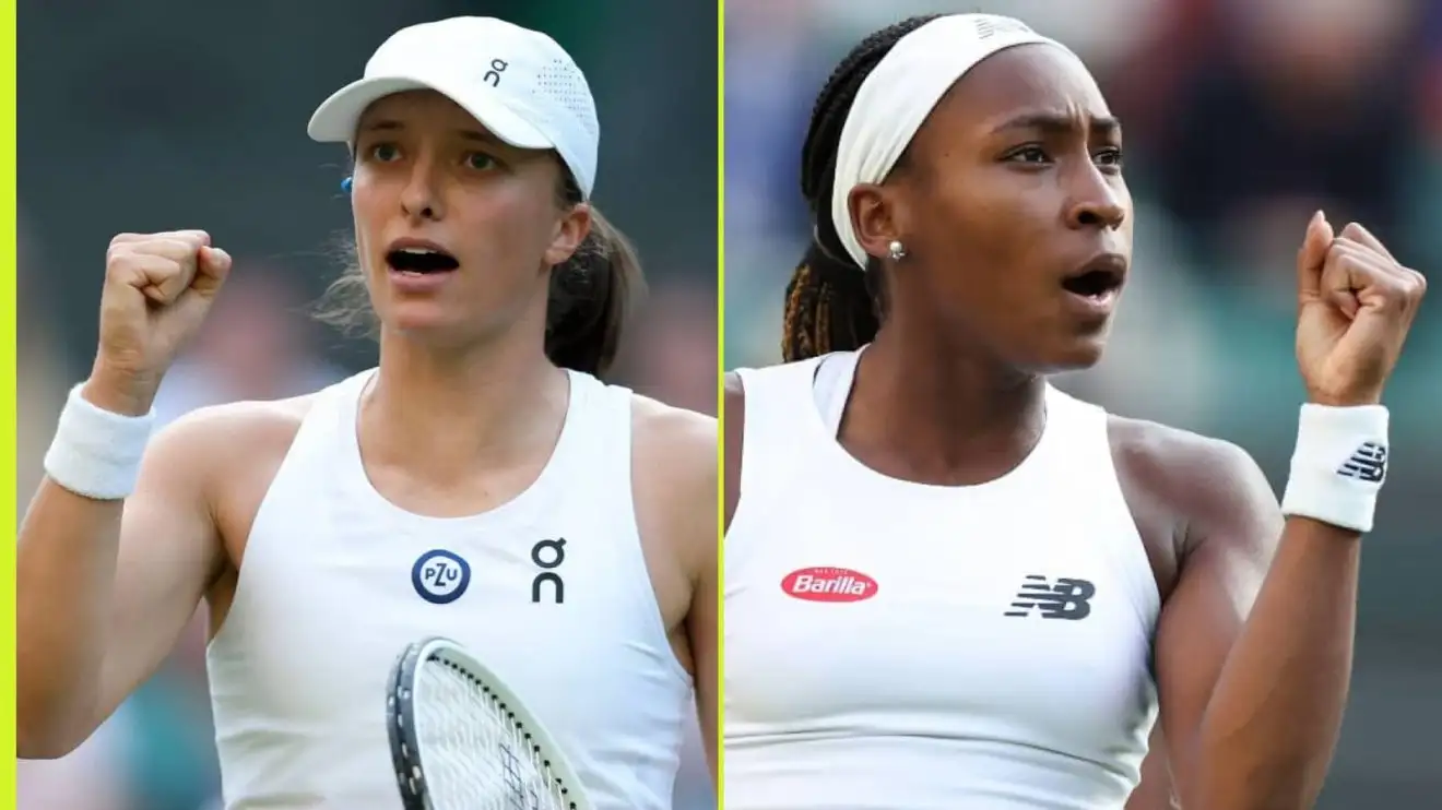 Iga Swiatek and Coco Gauff at Wimbledon