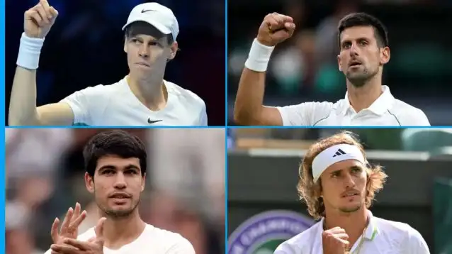 ATP Rankings - Jannik Sinner v Novak Djokovic v Carlos Alcaraz v Alexander Zverev