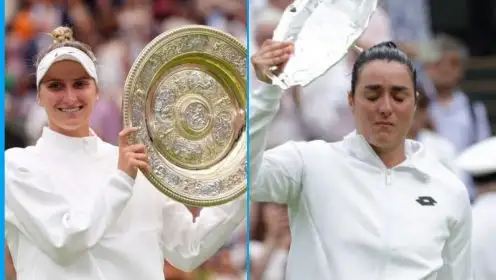 2023 Wimbledon champion Marketa Vondrousova and runner-up Ons Jabeur