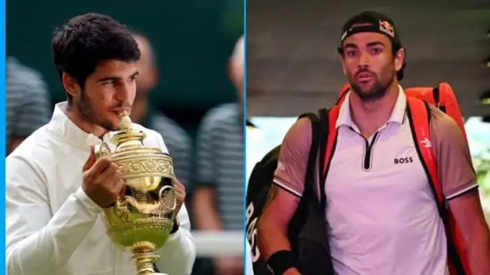 Reigning Wimbledon champion Carlos Alcaraz and former finalist Matteo Berrettini