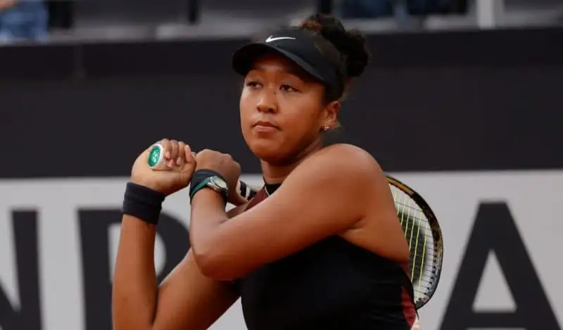 Naomi Osaka in action in 2024