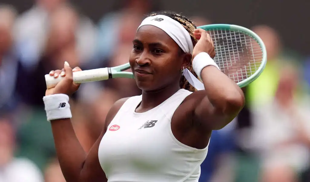 Coco Gauff in action