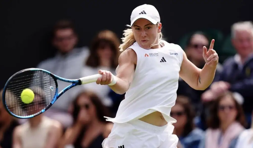 Sonay Kartal in action at Wimbledon