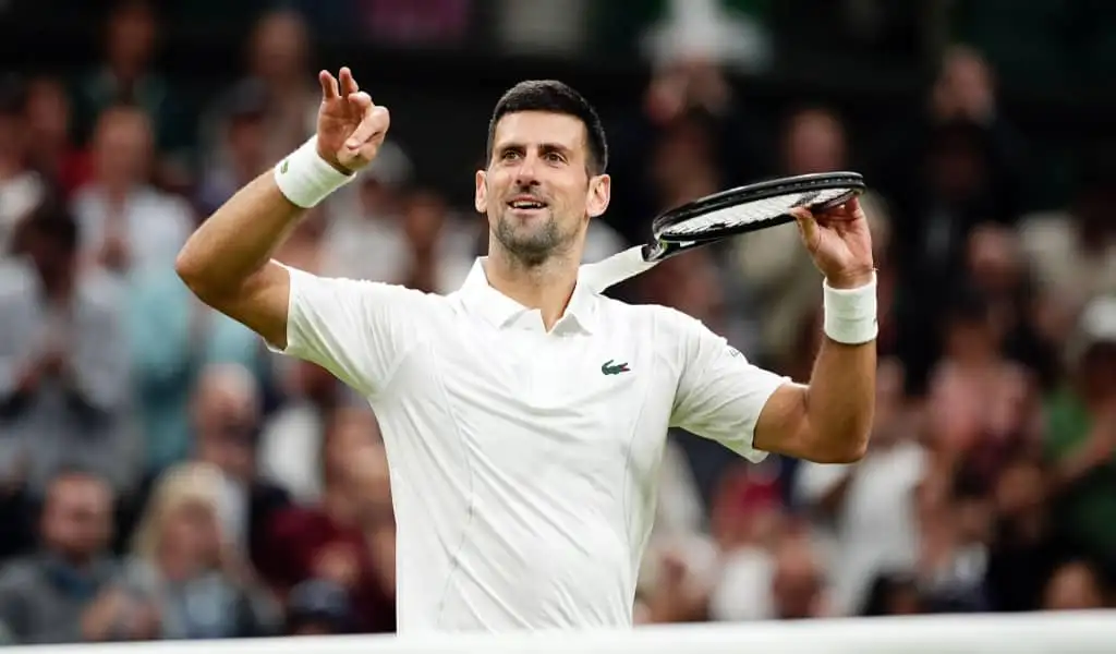 Novak Djokovic sets up Wimbledon blockbuster as he becomes third man to  reach milestone