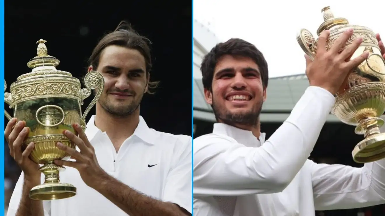 Roger Federer and Carlos Alcaraz
