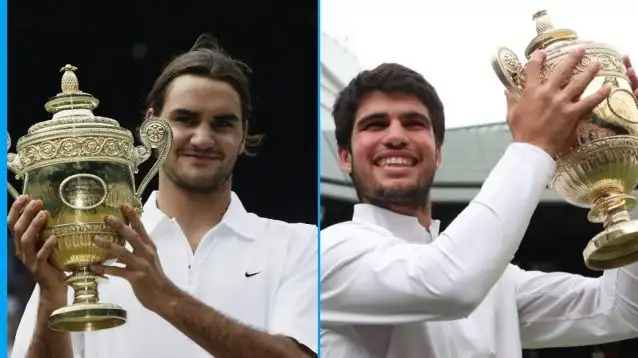 Roger Federer and Carlos Alcaraz