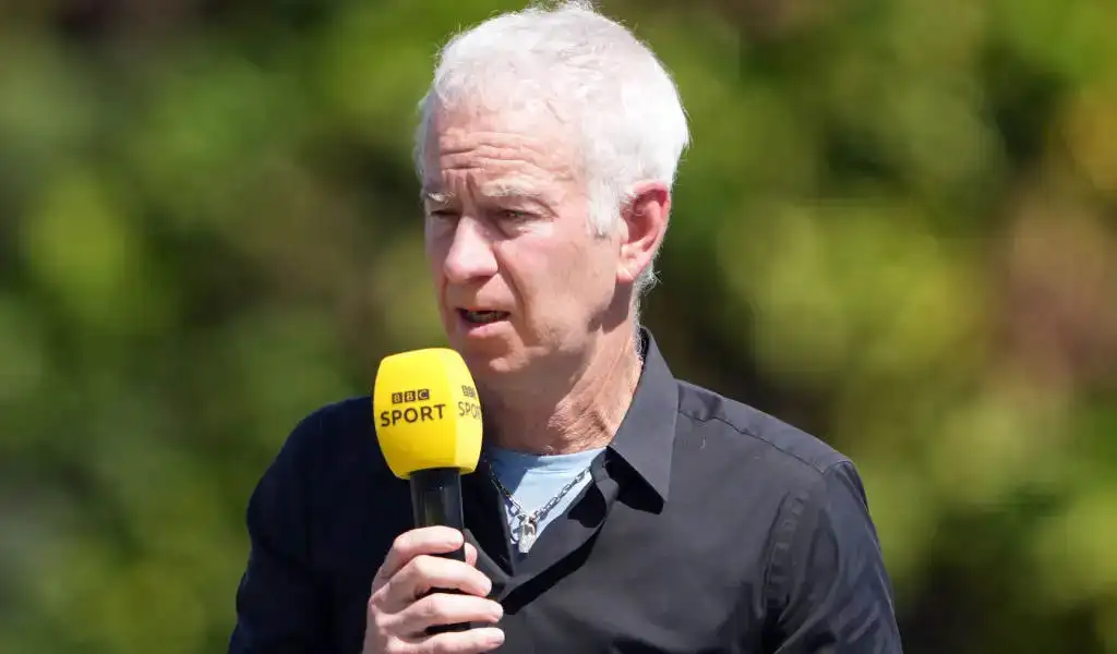 John McEnroe commentating for BBC