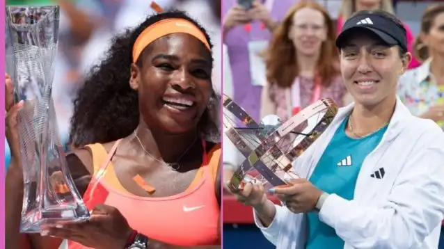 (L-R) Serena Williams and Jessica Pegula