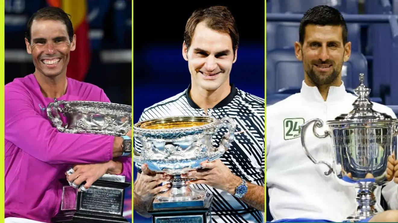 Rafael Nadal, Roger Federer and Novak Djokovic